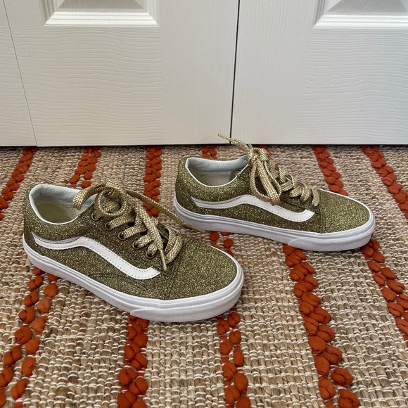 Vans old skool in gold lurex - Size W5.5/M3.5 - Like new - Picture 1 of 8